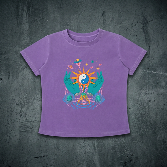 Yin / Yang - Women's Vintage Wash Slim Fit T-shirt (NEW)