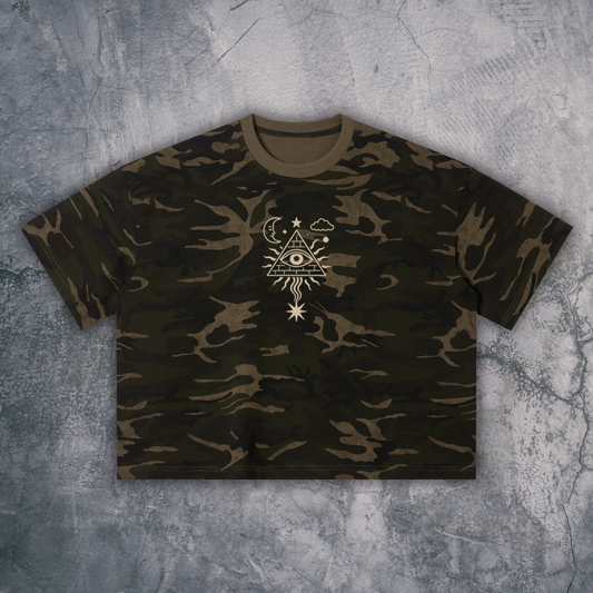 Mystic Signal - Unisex Camo Boxy T-Shirt (NEW)