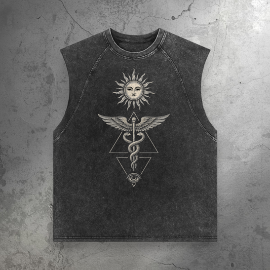 Inner Alchemy tank top flat lay by Phantasmagorical