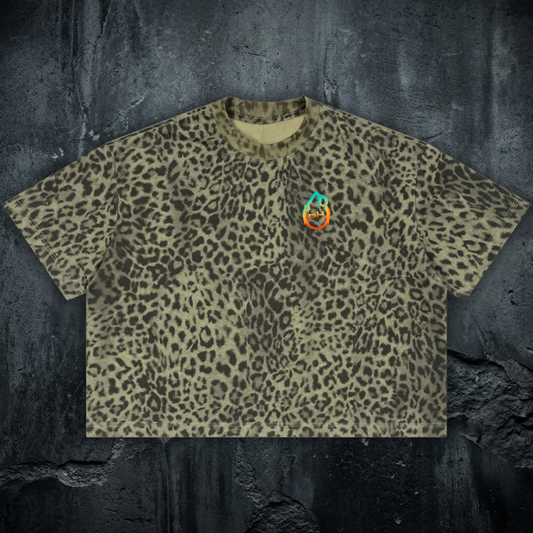 PH - Relaxed Fit Leopard Print Boxy T-Shirt (NEW)