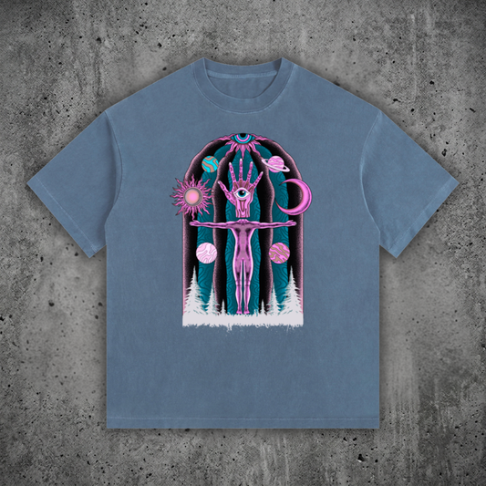 Dissolution of Ego - Vintage Washed Oversized Cotton T-Shirt (NEW)