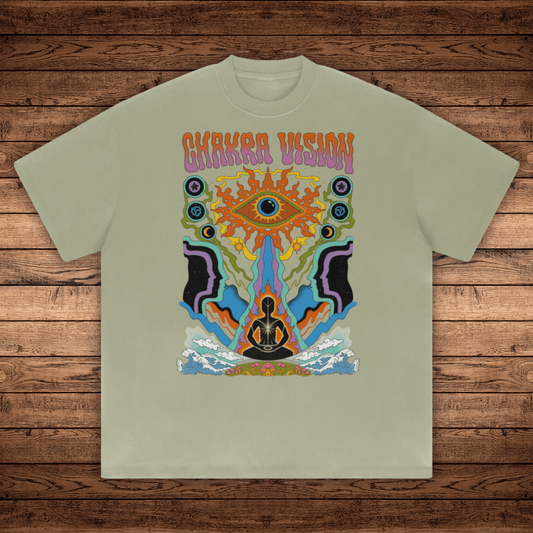 Chakra Vision - Absurdly Heavyweight Relaxed Fit T-shirt (425 GSM) - Phantasmagorical