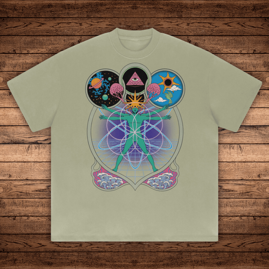 Connectedness - Absurdly Heavyweight Relaxed Fit T-shirt (425 GSM) - Phantasmagorical
