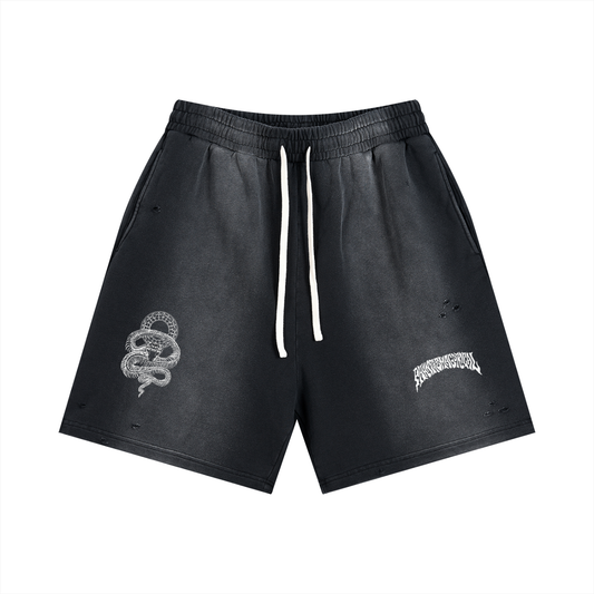 DMT.exe - Sun Fade Heavyweight Distressed Shorts (NEW)