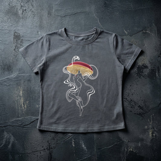 Mushroom Lady - Women's Vintage Wash Slim Fit T-shirt (NEW)