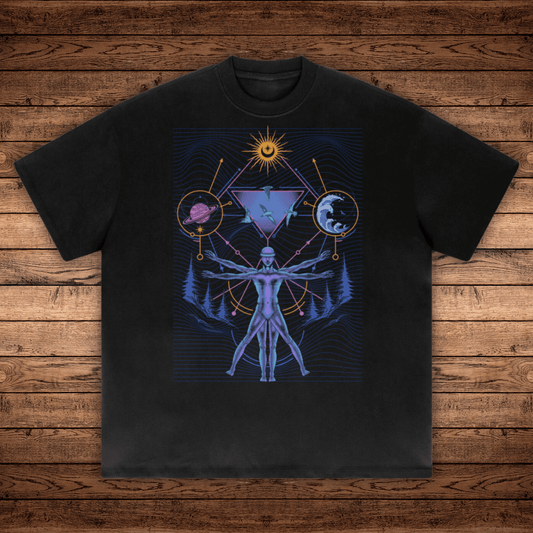 Interconnected - Absurdly Heavyweight Relaxed Fit T-shirt (425 GSM) - Phantasmagorical