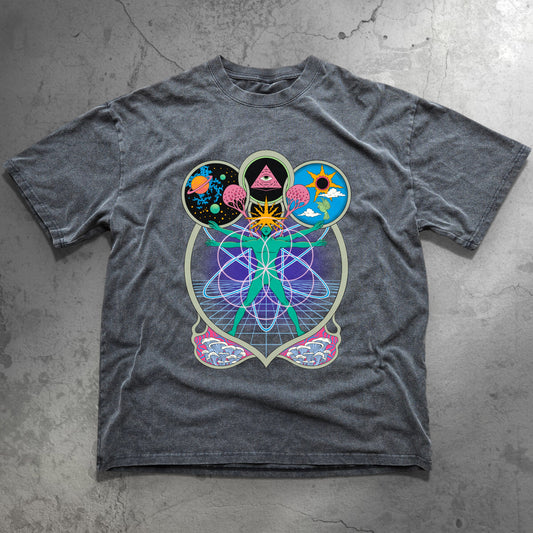 Connectedness - Fluffy Vintage Heavyweight T-Shirt - T-Shirt heavyweight vintage washed tee by Phantasmagorical