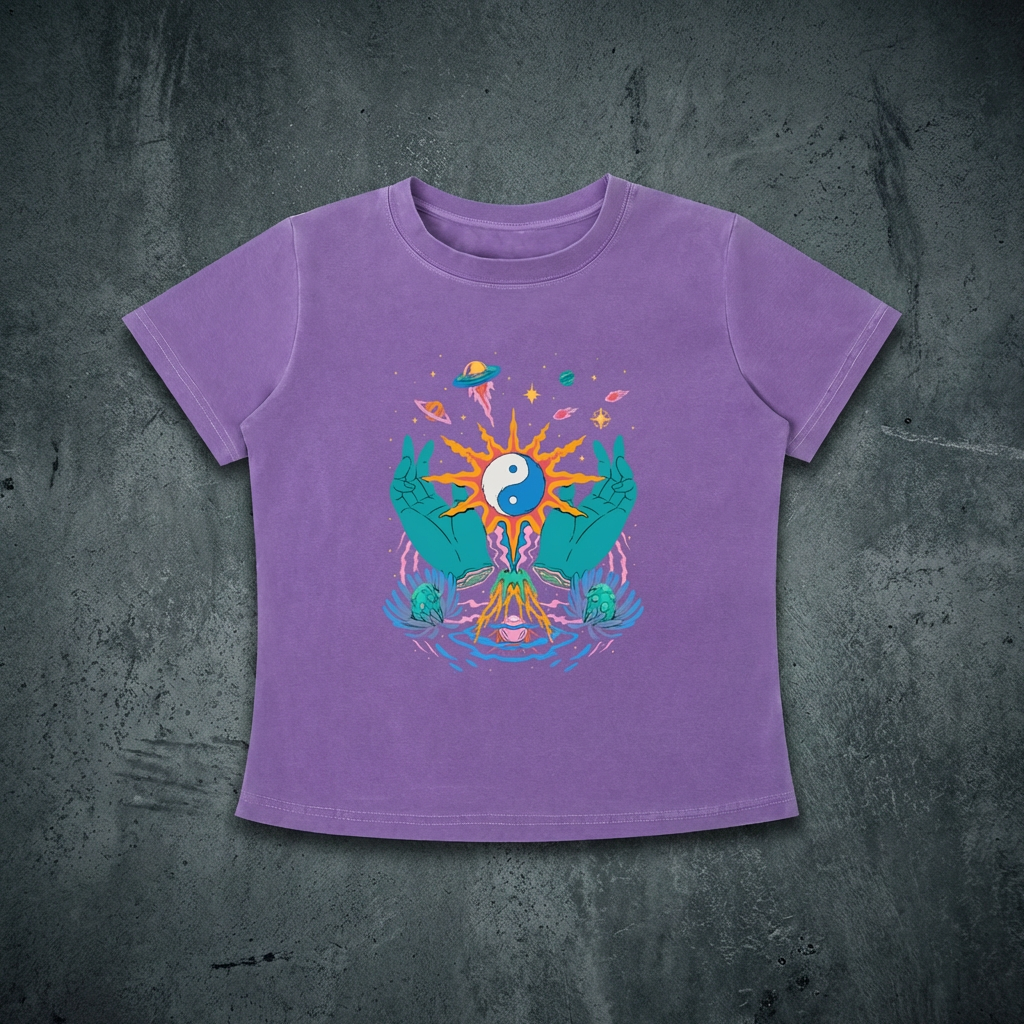 Yin / Yang - Women's Vintage Wash Slim Fit T-shirt (NEW)