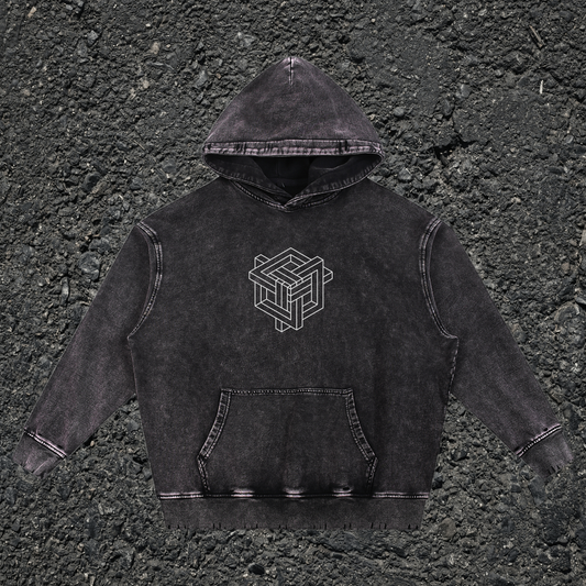 Paradigm - Snow Wash Hand-Frayed Heavyweight  Hoodie