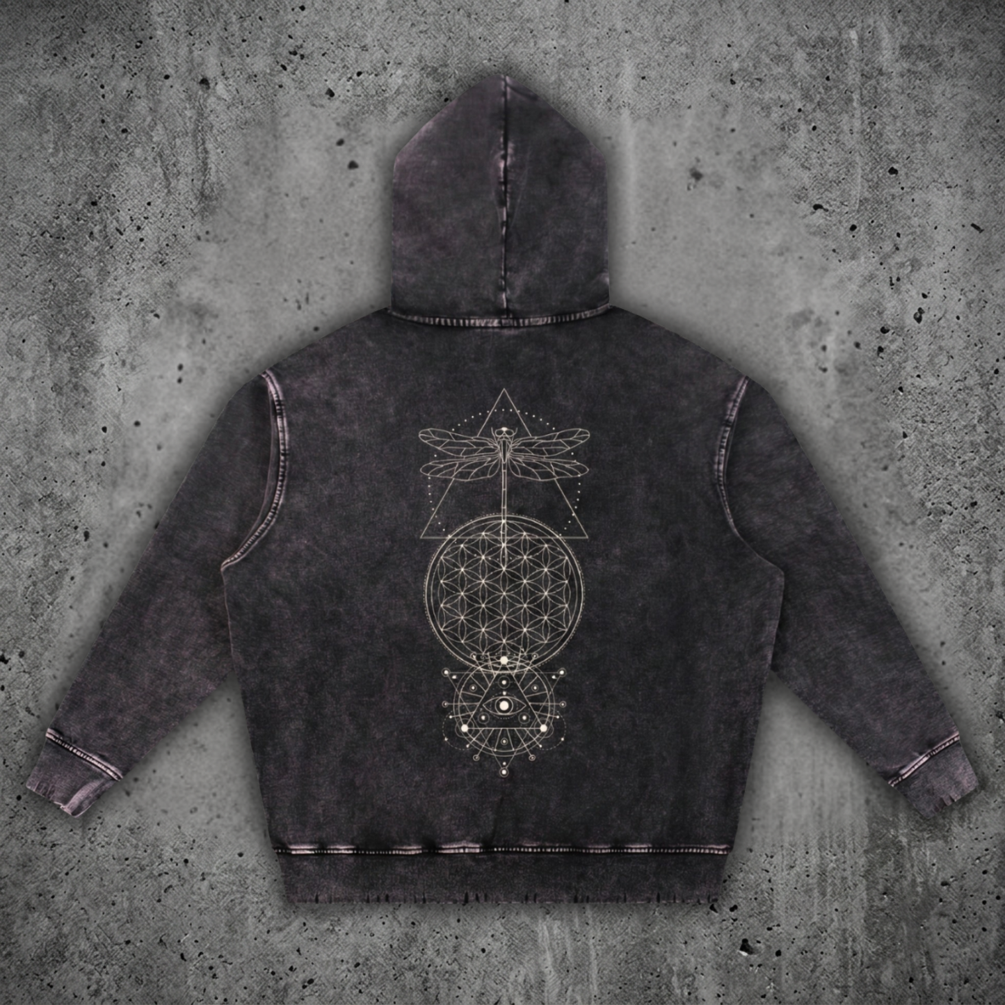 Existential - Snow Wash Hand-Frayed Heavyweight  Hoodie