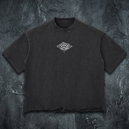 Embrace the Chaos - Snow Wash Raw-Hem Boxy T-shirt - Phantasmagorical X Patakota Collab