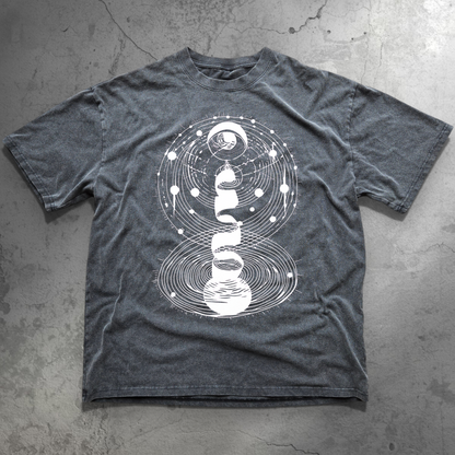 Cosmic Connection - Fluffy Vintage Heavyweight T-Shirt - T-Shirt heavyweight vintage washed tee by Phantasmagorical