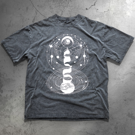 Cosmic Connection - Fluffy Vintage Heavyweight T-Shirt - T-Shirt heavyweight vintage washed tee by Phantasmagorical