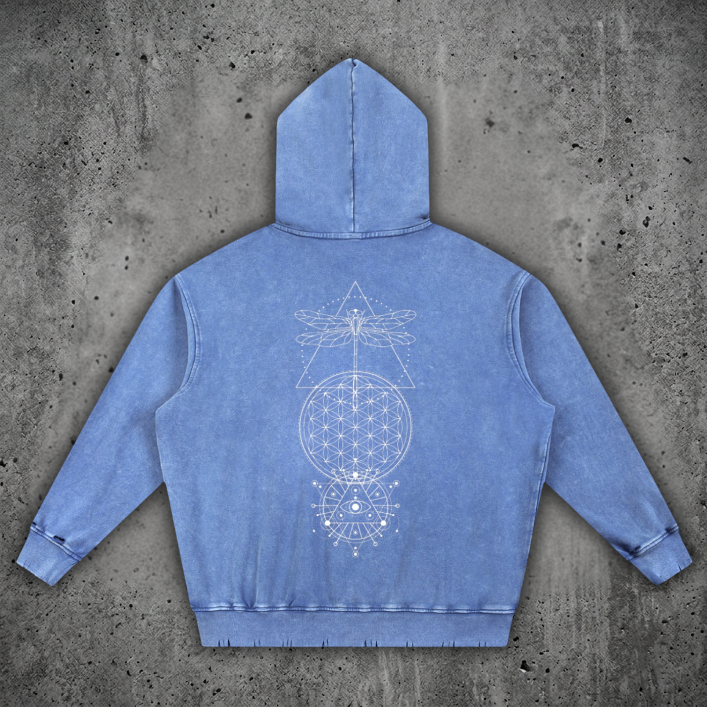 Existential - Snow Wash Hand-Frayed Heavyweight  Hoodie