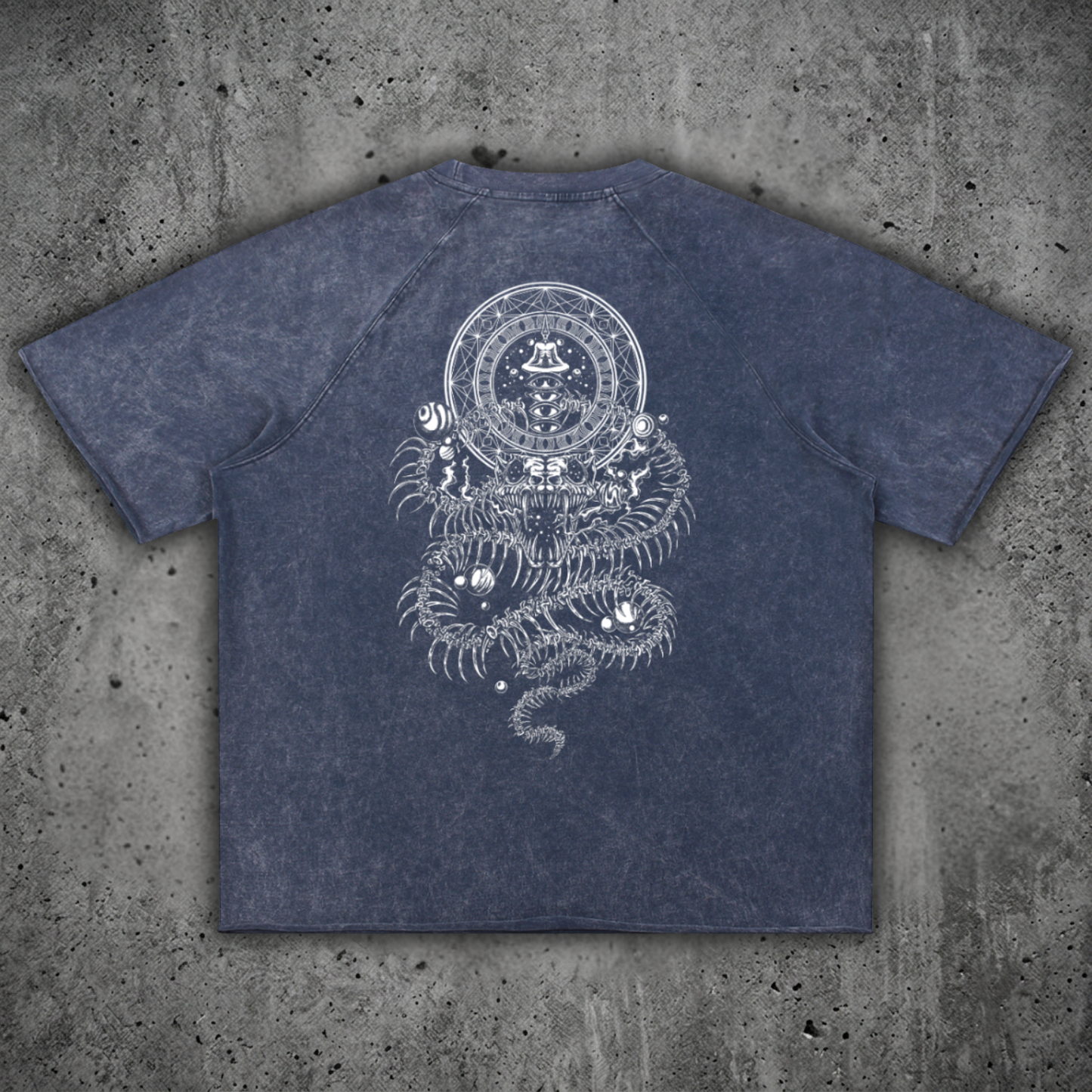 DMT.exe - Unisex Mineral Wash Raw Edge Heavyweight T-Shirt (NEW)