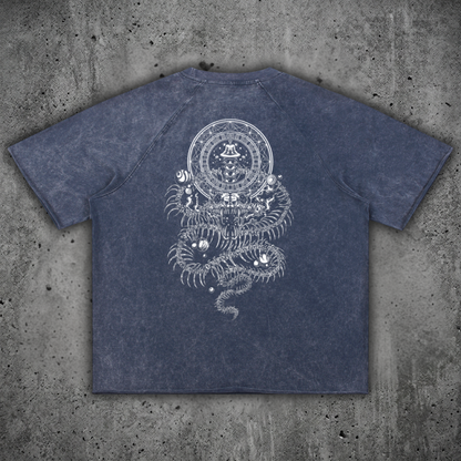 DMT.exe - Unisex Mineral Wash Raw Edge Heavyweight T-Shirt (NEW)