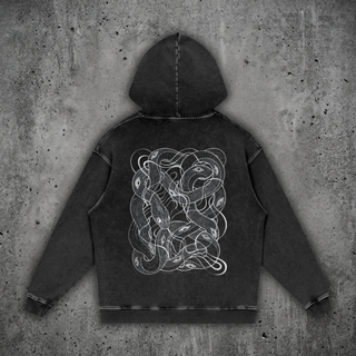 Embrace The Chaos - Snow Washed Loose Cotton Hoodie - Patakota X Phantsmagorical Special Edition Collab