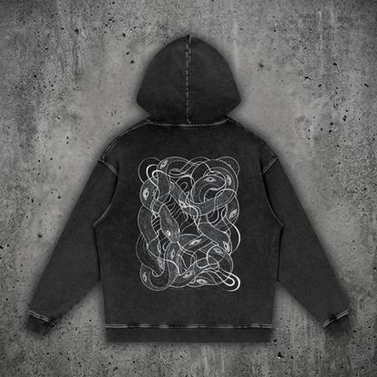 Embrace The Chaos - Snow Washed Loose Cotton Hoodie - Patakota X Phantsmagorical Special Edition Collab