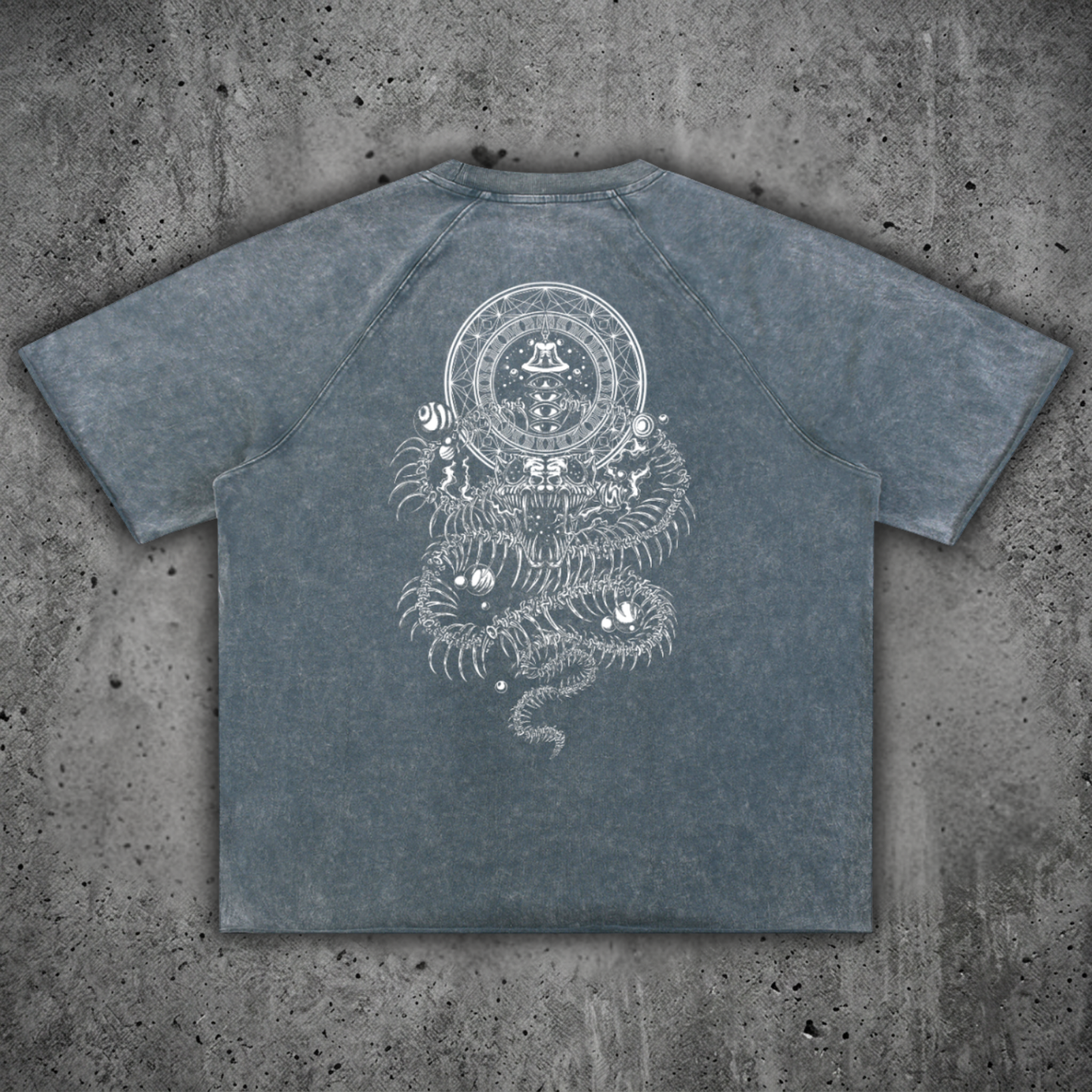 DMT.exe - Unisex Mineral Wash Raw Edge Heavyweight T-Shirt (NEW)