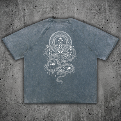 DMT.exe - Unisex Mineral Wash Raw Edge Heavyweight T-Shirt (NEW)