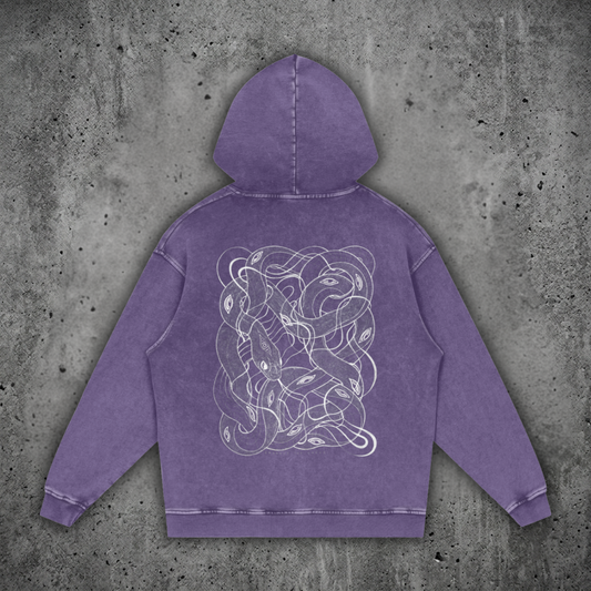 Embrace The Chaos - Snow Washed Loose Cotton Hoodie - Patakota X Phantsmagorical Special Edition Collab