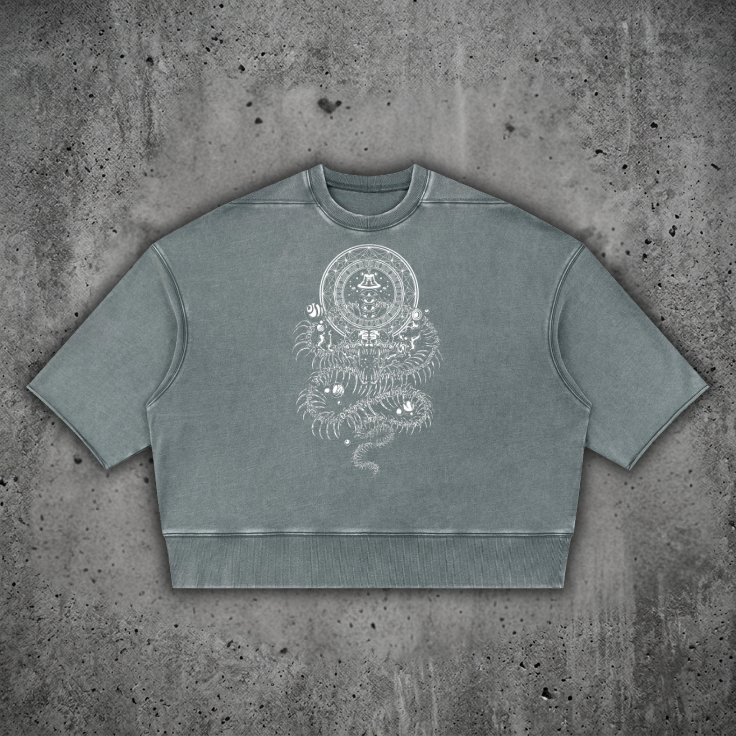 DMT.exe - Unisex Mineral Wash Boxy Raw Edge Ultra-heavyweight T-Shirt