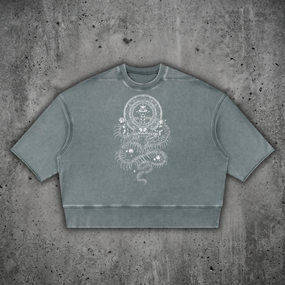 DMT.exe - Unisex Mineral Wash Boxy Raw Edge Ultra-heavyweight T-Shirt