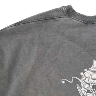Paradigm mineral wash boxy raw-edge tee detail