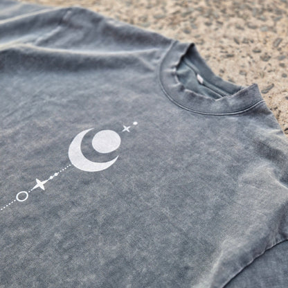 Existential - Snow Wash Raw-Hem Boxy Ultra-Heavyweight T-shirt (NEW) - view 5