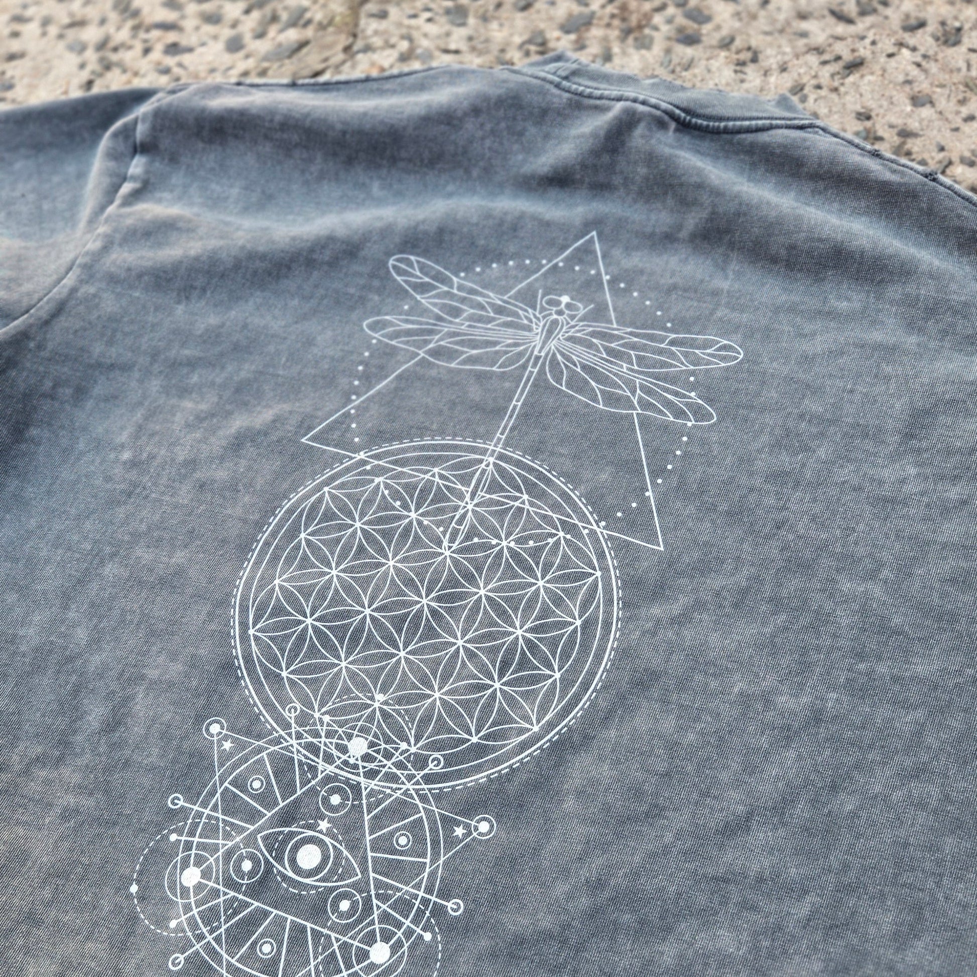 Existential - Snow Wash Raw-Hem Boxy Ultra-Heavyweight T-shirt (NEW) - view 9