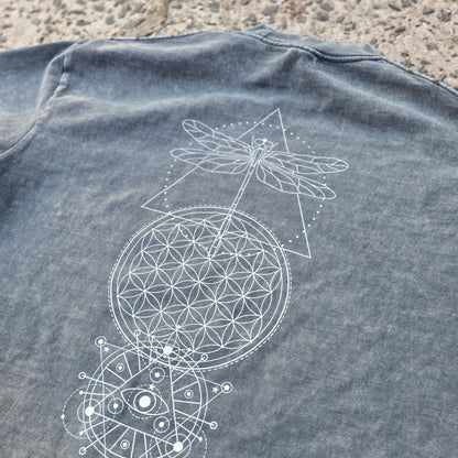 Existential - Snow Wash Raw-Hem Boxy Ultra-Heavyweight T-shirt (NEW) - view 9