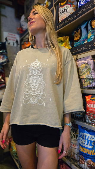 Paradigm Mineral Wash Raw-Hem Sweater Tee, psychedelic streetwear by Phantasmagorical - view 2