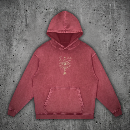 Mystic Signal - Snow Washed Heavyweight Cotton Hoodie