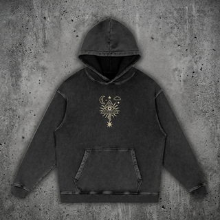 Mystic Signal - Snow Washed Heavyweight Cotton Hoodie