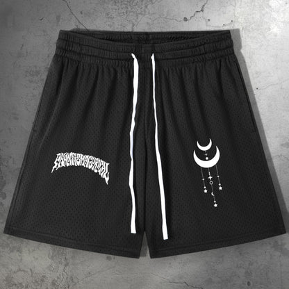 Phantasm Mesh Drawstring Shorts NEW - flat lay product photography