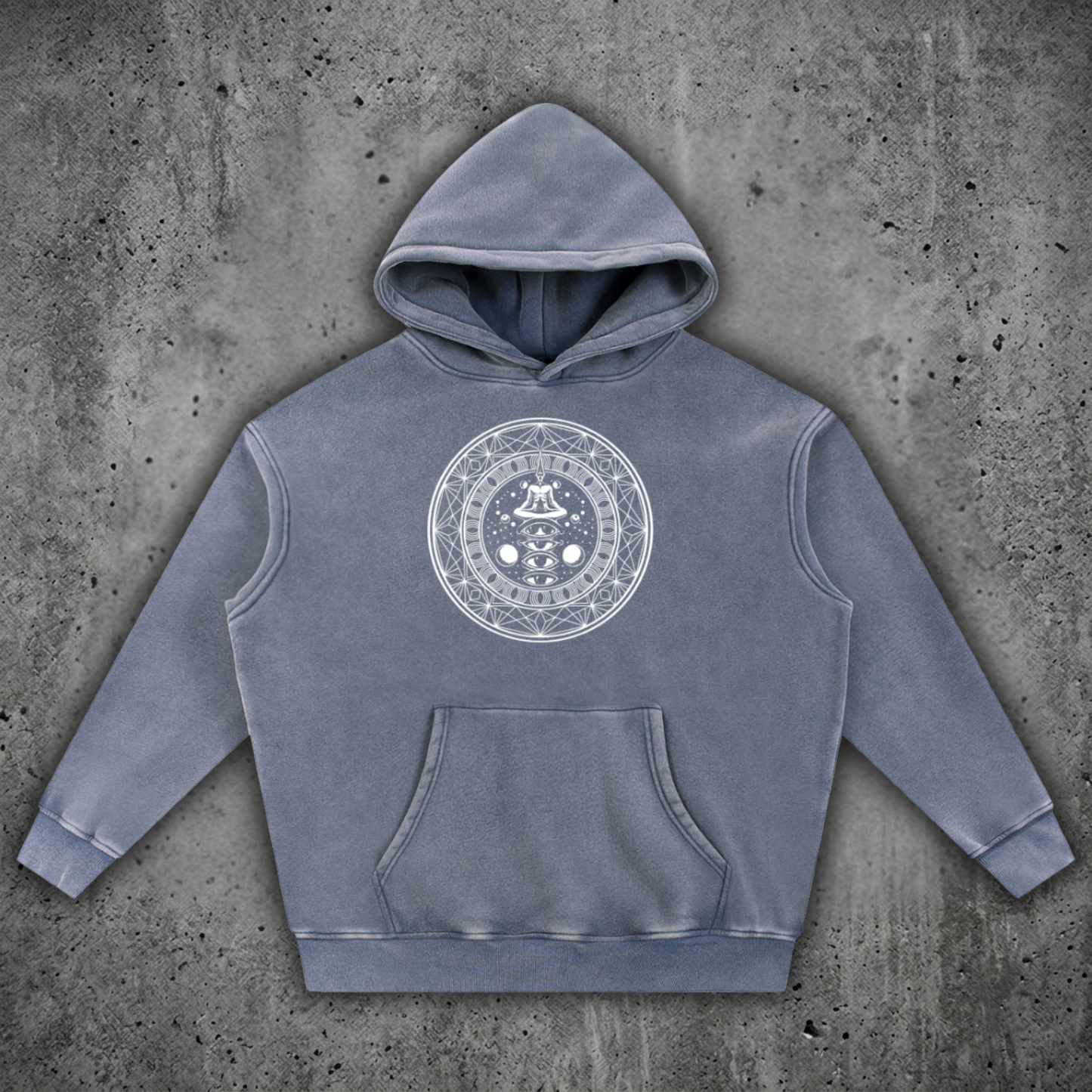 DMT.exe - Snow Wash Fleece Oversize Hoodie (NEW)