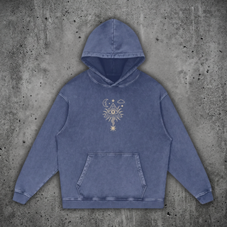 Mystic Signal - Snow Washed Heavyweight Cotton Hoodie