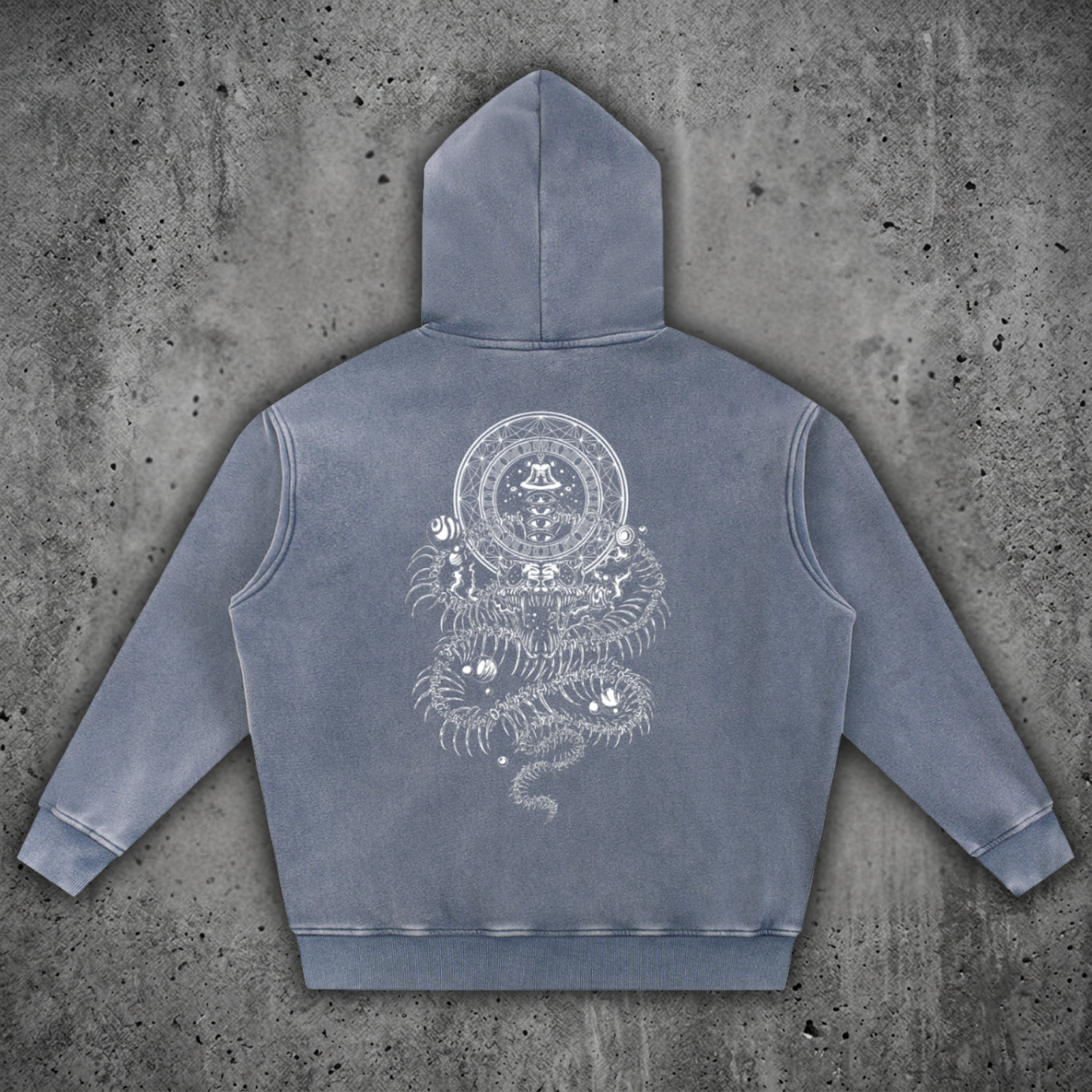 DMT.exe - Snow Wash Fleece Oversize Hoodie (NEW)
