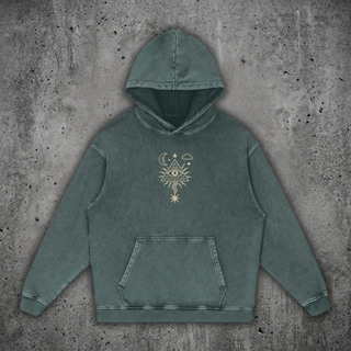 Mystic Signal - Snow Washed Heavyweight Cotton Hoodie