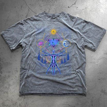 Interconnected - Fluffy Vintage Heavyweight T-Shirt - T-Shirt heavyweight vintage washed tee by Phantasmagorical