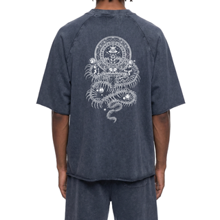 DMT.exe - Unisex Mineral Wash Raw Edge Heavyweight T-Shirt (NEW)