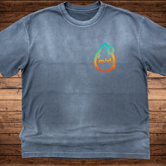 Connectedness - Ultra-Heavyweight Vintage Washed Oversized T-Shirt - 300 GSM - back view