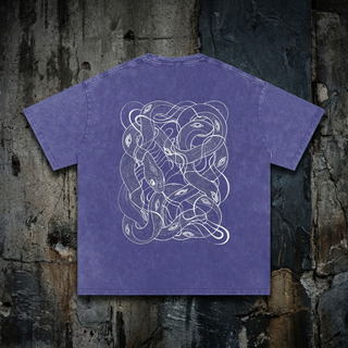 Embrace The Chaos Patakota Collab Snow Wash Tee, psychedelic streetwear by Phantasmagorical - view 2
