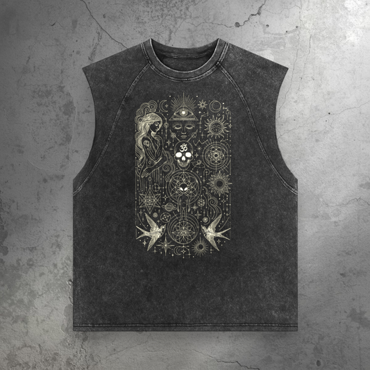 Ethereal Muse tank top flat lay by Phantasmagorical