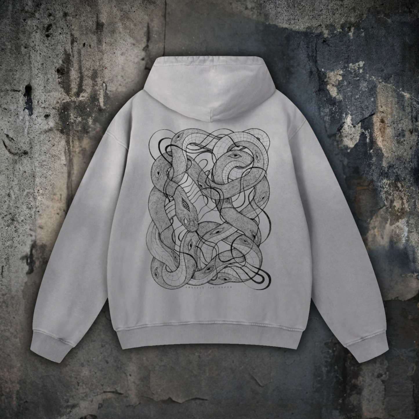 Embrace The Chaos - Heavyweight Sunfade Oversized Hoodie (Patakota Collab)