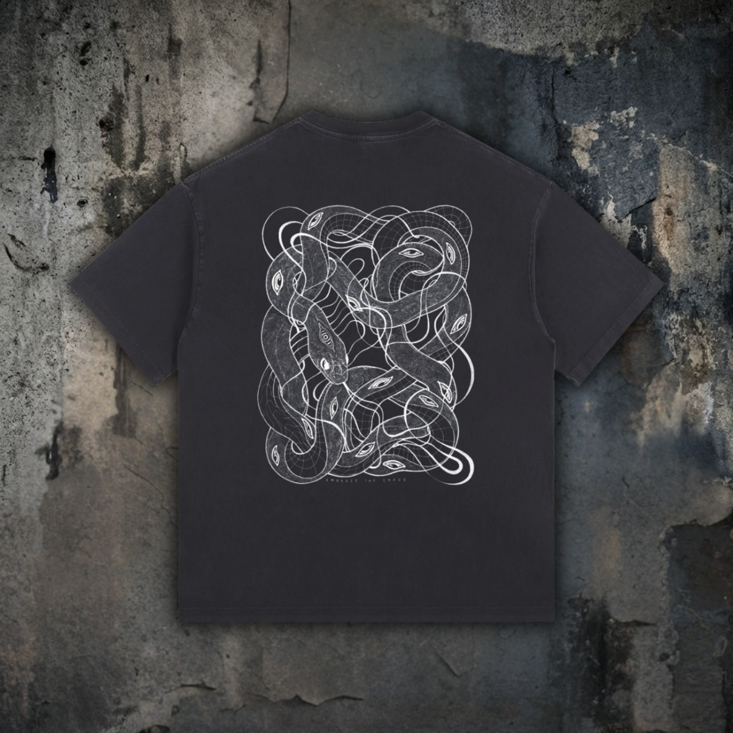 Embrace The Chaos - Vintage Washed Oversized Cotton T-Shirt (Patakota Collab)