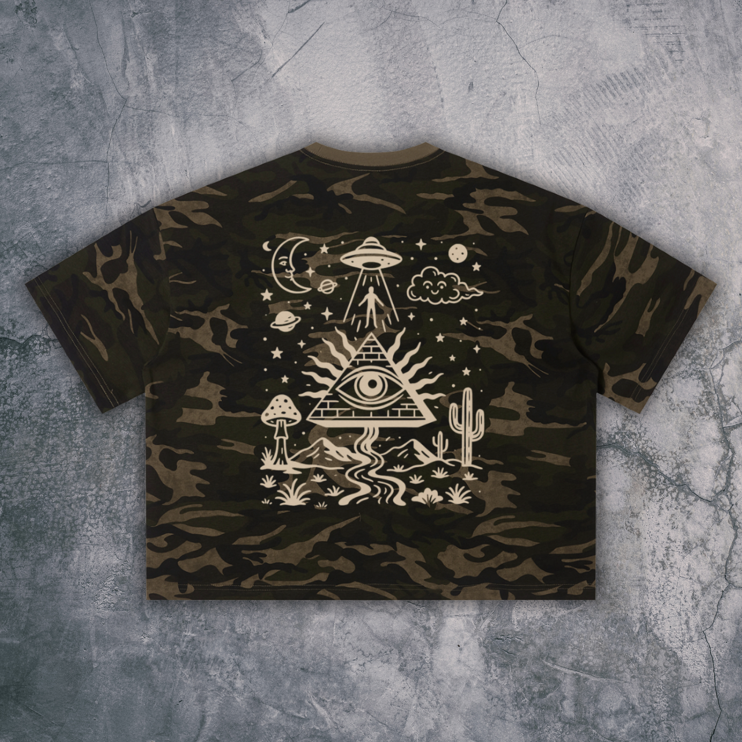 Mystic Signal - Unisex Camo Boxy T-Shirt (NEW)