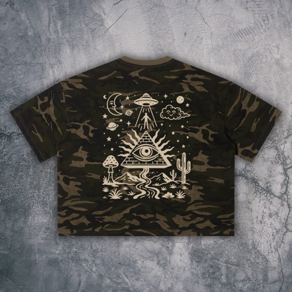 Mystic Signal - Unisex Camo Boxy T-Shirt (NEW)