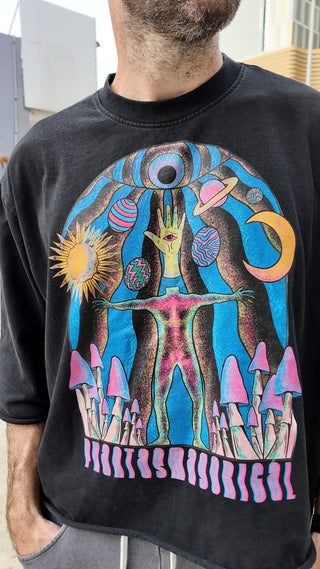 Self Actualized - Mineral Wash Raw-Hem DJ Cut Heavyweight Tee