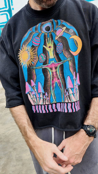 Self Actualized - Mineral Wash Raw-Hem DJ Cut Heavyweight Tee